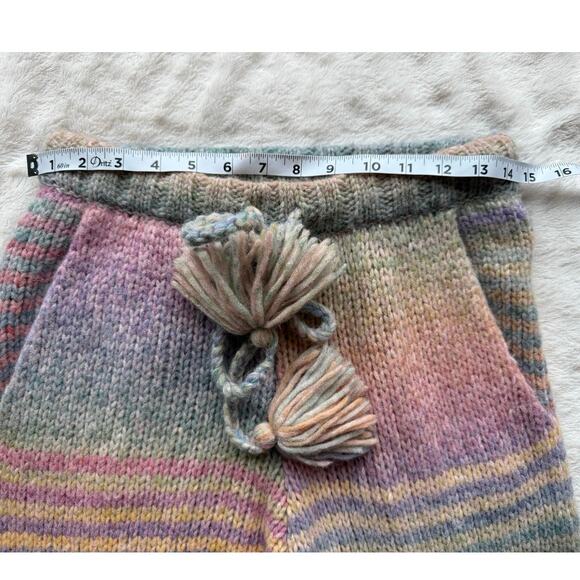 LoveShackFancy RARE Wool Alpaca Pastel Blossom Stripe Sweater Joggers size XS - Picture 13 of 15